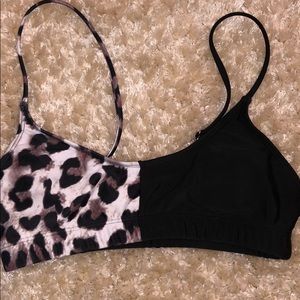 half black half cheetah bikini🖤🐆